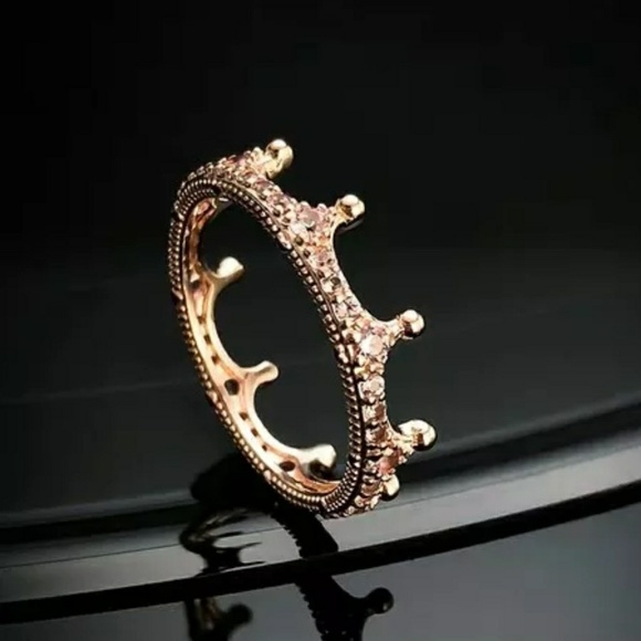 Pandora Rose Enchanted Crown pink ring. - Picture 3 of 8